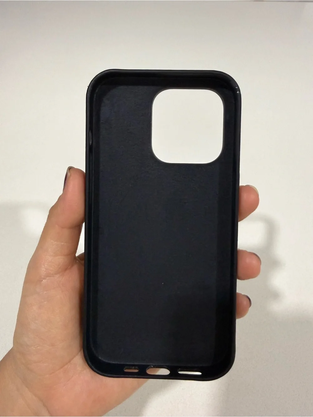 APPLE 14 Pro Black Leather iPhone Case